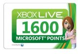 1600 Microsoft Points - Xbox Live USA
