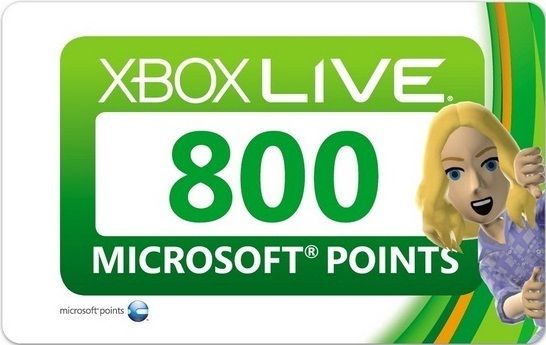 800 Microsoft Points - Xbox Live USA